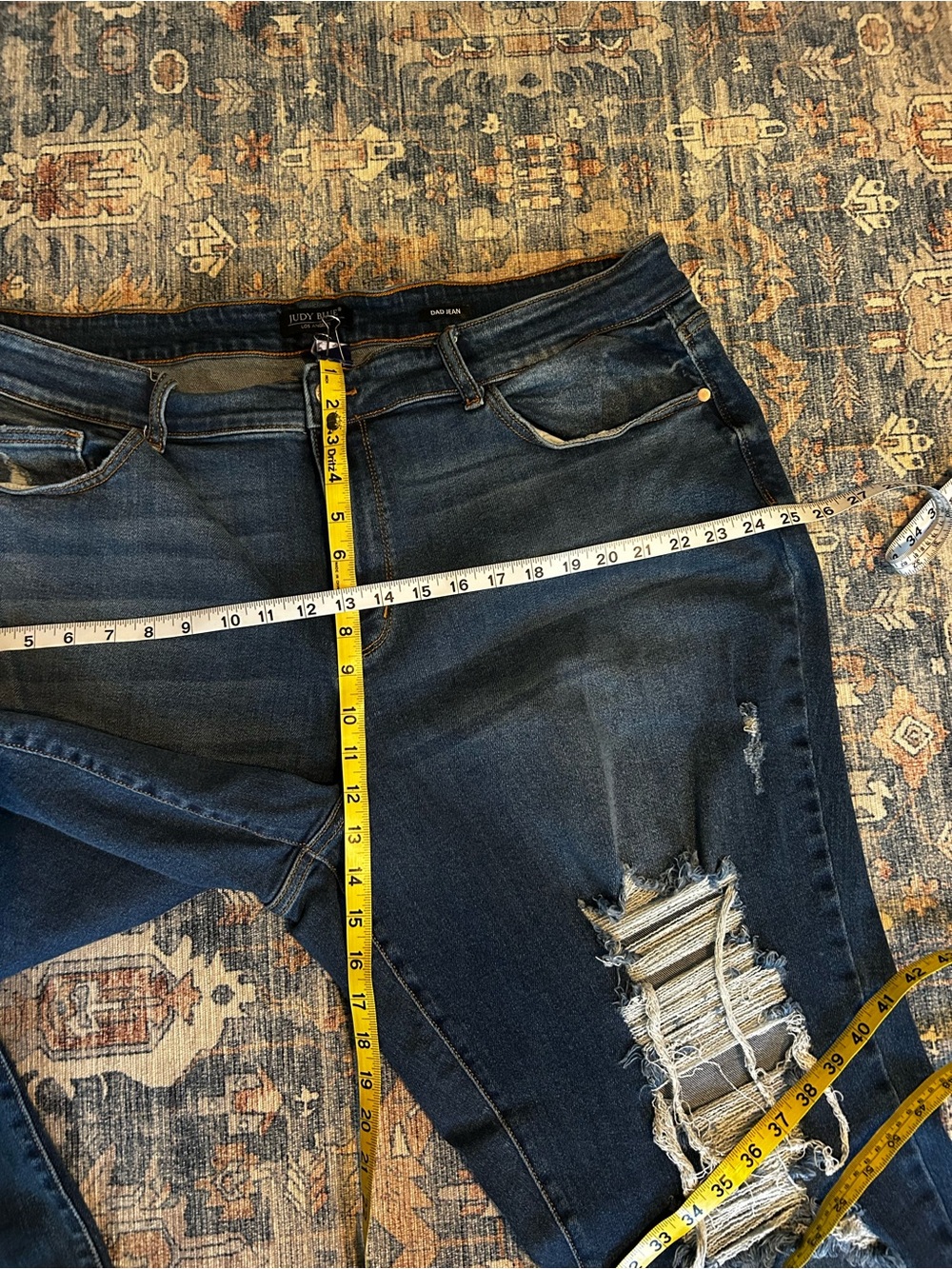 Judy Blue Brett Distressed Dad Jeans. - Picture 14 of 15
